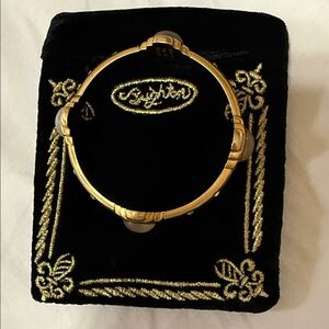 Brighton Gold Tone Bangle Bracelet with Accent Discs